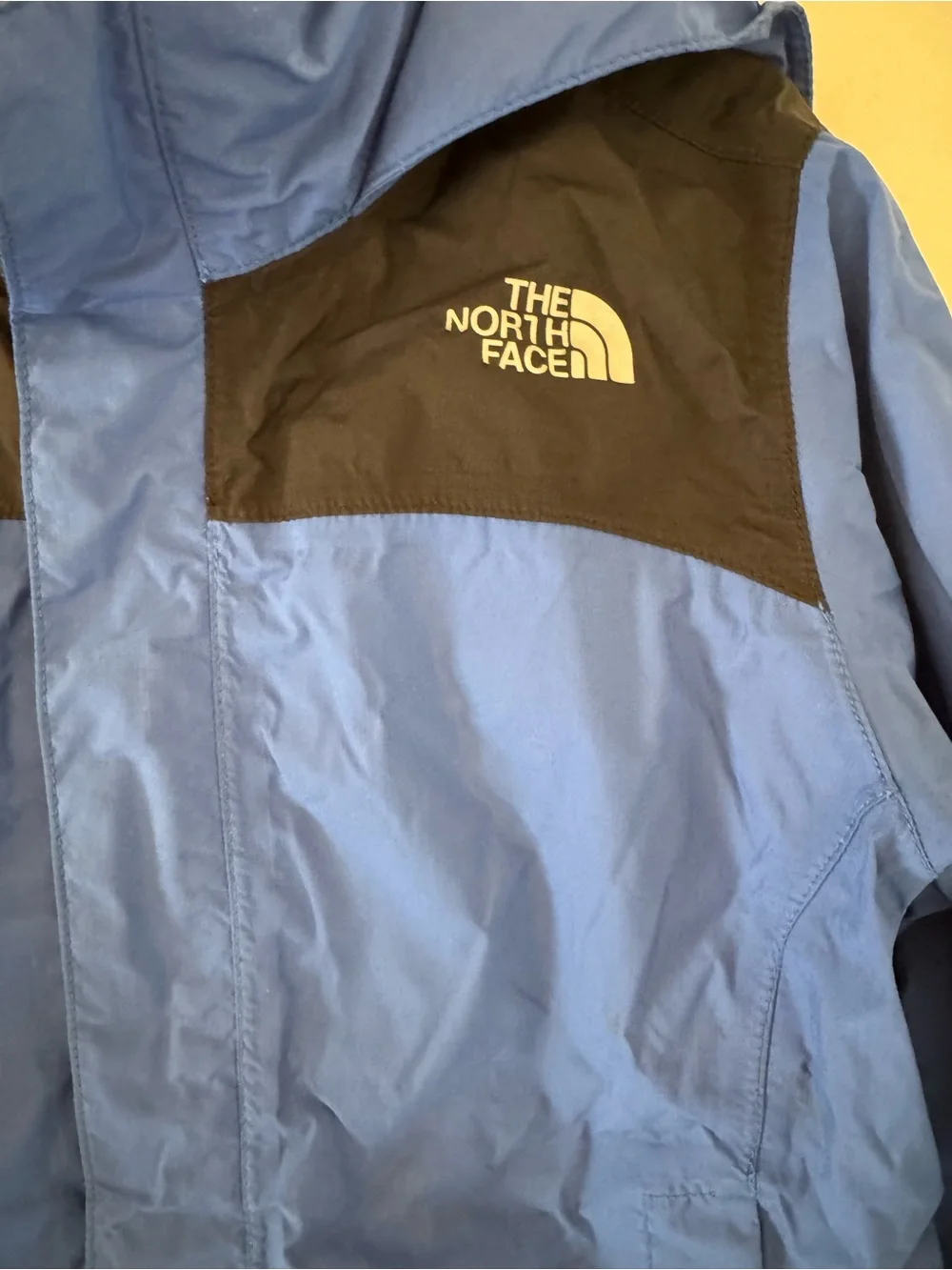 The North Face Kids' Blue & Black Hooded raincoat jacket